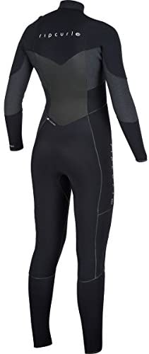 Rip Curl Women's Flash Bomb 3/2 Chest Zip Wetsuit, Black, 8