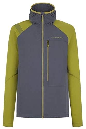 La Sportiva Defender Jacket - Men's, Steel/Kiwi, Large, L24-908713-L