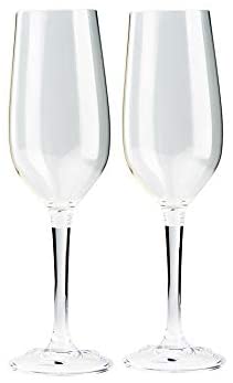 GSI Outdoors 79332 Packable Champagne Flute Set, Clear