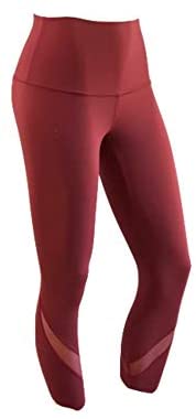 Lululemon Wunder Under HR Crop 23" Scallop - CHIA (Chianti)