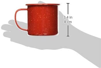 GSI Outdoors Deluxe Green Rimmed Enamelware 12 Ounce Cup