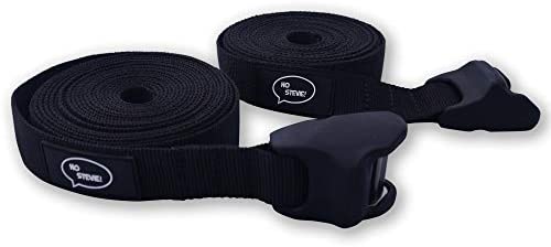 Ho Stevie! Surfboard Tie Down Straps 'No Scratch' 15ft (Pair) for Car Truck SUV with roof Racks - for SUP, Kayak, Canoe Also