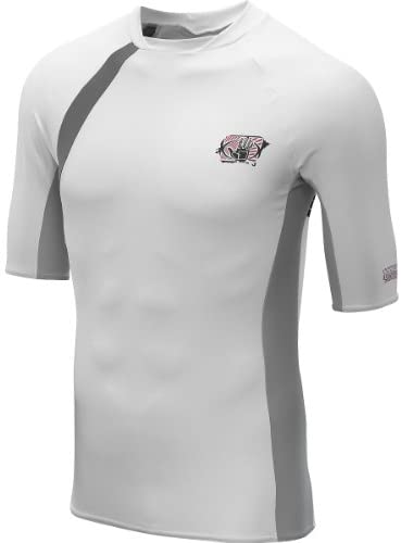 Body Glove Men's Performance Short Arm Rashguard, White/Silver, X-Large