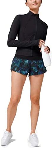 Lululemon Womens Run Speed Short H2O Swim Paint Storm Harbor Blue Black
