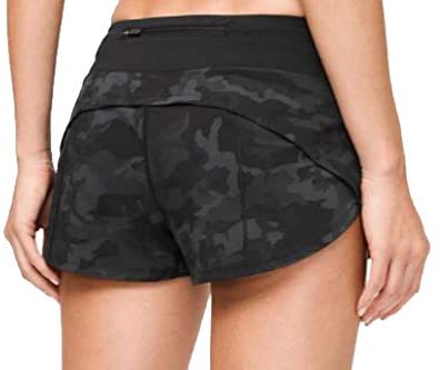 Lululemon Speed UP LR Short 2.5 - FPOM/BLK (Flash Pleat Orange Multi/Black) (6)