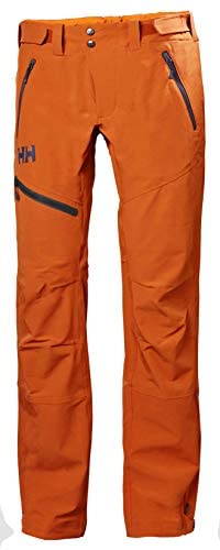 Helly-Hansen Mens Odin Huginn Breathable Waterproof Hiking Pants, Blaze Orange, Large