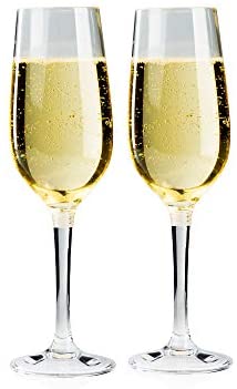 GSI Outdoors 79332 Packable Champagne Flute Set, Clear
