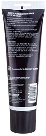 Quicksilver 8M0071838 High Performance Multi-Purpose Extreme NLGI 2 Marine Grease, 8-Ounce Tube