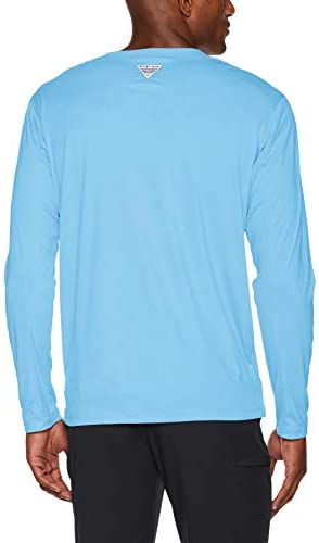 Columbia Men's Standard PFG Zero Rules LS Shirt, White Cap