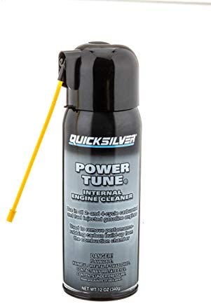 Quicksilver 858080Q03 Power Tune Internal Engine Cleaner, 12oz - for 2-Stroke, 4-Stroke and Fuel-Injected Gas Engines