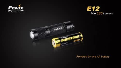 Fenix E12 XP-E2 Mini Pocket LED Light with AA Battery and a Blue Keychain Light - 130 Lumens