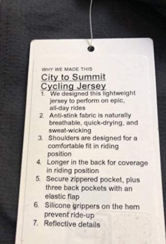 Lululemon City to Summit Cycling Jersey - Black