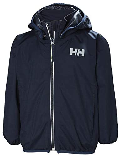 Helly Hansen Kids & Baby Helium Jacket Packable Lightweight Rain Coat, 597 Navy, Size 1