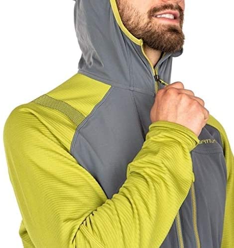 La Sportiva Defender Jacket - Men's, Steel/Kiwi, Small, L24-908713-S