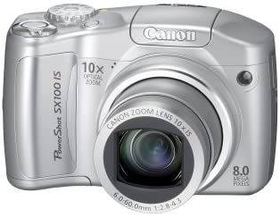 Canon PowerShot SX100IS 8MP Digital Camera with 10x Optical Image Stabilized Zoom (Black)