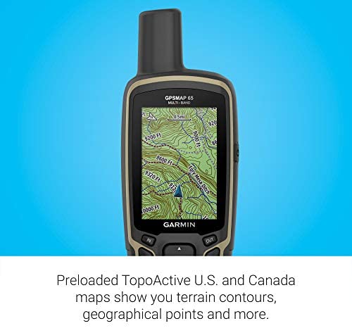 Garmin GPSMAP 65s, Button-Operated Handheld with Altimeter and Compass, Expanded Satellite Support and Multi-Band Technology