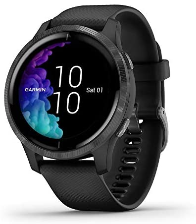 Garmin 010-02173-21 Venu, GPS Smartwatch with Bright Touchscreen Display, Features Music, Body Energy Monitoring, Animated Workouts, Pulse Ox Sensor and More