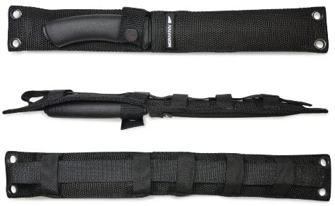 Morakniv Bushcraft Pathfinder Knife with 6.75-Inch Carbon Steel Blade and Heavy Duty MOLLE-Compatible Sheath
