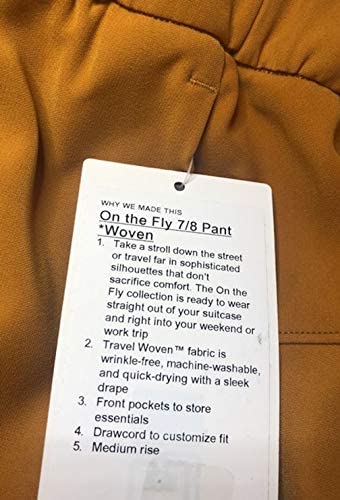 Lululemon ON The FL 7/8 Pant Woven - FSGD (Fools Gold)