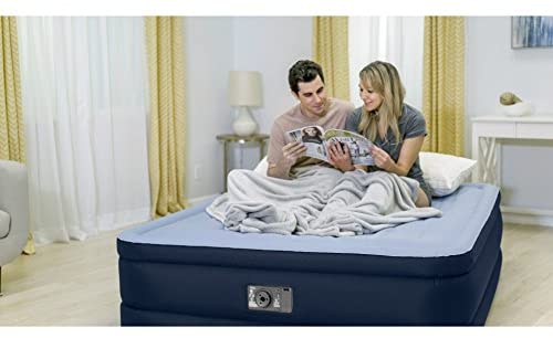 Intex Premaire Series Robust Comfort Airbed with Built-In Electric Pump, Bed Height 20", Queen - Amazon Exclusive