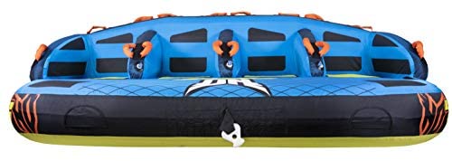 HO Sports HG 4-Person Multi-Directional Ride-On Chariot and Couch Style Towable Tube with Attachments