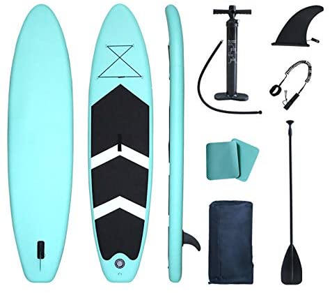 DANWJDP 320×76×15cm SUP Inflatable Stand up Paddle Board for Adult Beginners/Intermediate Max Load 150KG with Backpack, Leash, Paddle, Changing Mat & Waterproof Phone Case