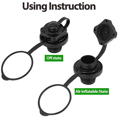Alomejor Inflatable Boat Air Valve Screw 2pcs Valve Air Valve Replacement for Inflatable Boat Jilong Fishing Boat Airbed Raft