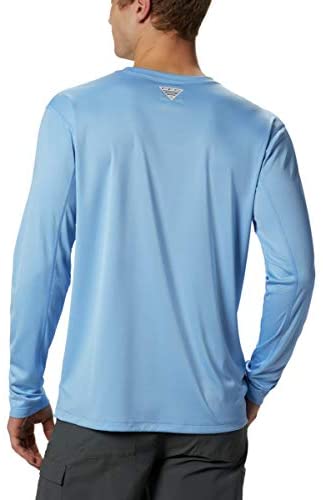 Columbia Men's Standard PFG Zero Rules LS Shirt, White Cap