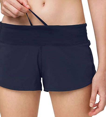 Lululemon Womens Run Speed Short Paint Storm Harbor Blue Black Gym