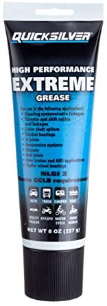 Quicksilver 8M0071838 High Performance Multi-Purpose Extreme NLGI 2 Marine Grease, 8-Ounce Tube