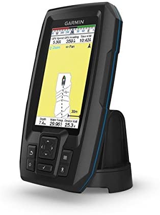 Garmin Striker Plus 4 with Dual-Beam transducer, 010-01870-00 Bundle with SLA Replacement Battery for 12V 7AH- SLA Battery Piranha MAX 160 Fish Finder- Chrome Battery