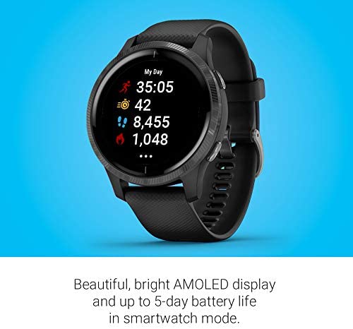 Garmin 010-02173-21 Venu, GPS Smartwatch with Bright Touchscreen Display, Features Music, Body Energy Monitoring, Animated Workouts, Pulse Ox Sensor and More