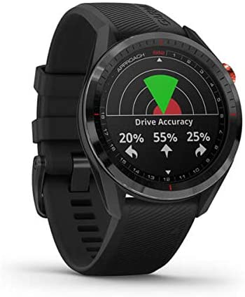 Garmin Approach S62 GPS Golf Watch (Black Bezel/Black Band) w/Virtual Caddie