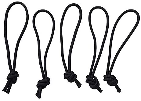 Ho Stevie! Leash String Loop Cord for Surfboard, Longboard and SUP (Black) 5-Pack
