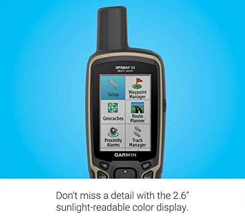 Garmin GPSMAP 65s, Button-Operated Handheld with Altimeter and Compass, Expanded Satellite Support and Multi-Band Technology