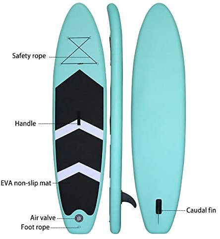 DANWJDP 320×76×15cm SUP Inflatable Stand up Paddle Board for Adult Beginners/Intermediate Max Load 150KG with Backpack, Leash, Paddle, Changing Mat & Waterproof Phone Case