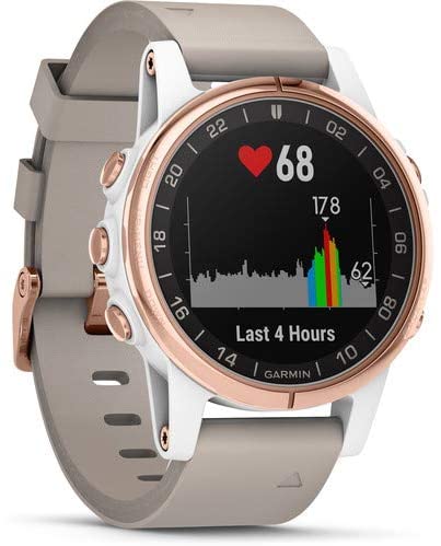 Garmin D2 Delta S Aviator Watch (42mm, Beige Leather Band) Bundle with Power Bank, 2-Port USB Card Adapter, Two USB Wall Adapters, and 6Ave Cleaning Kit