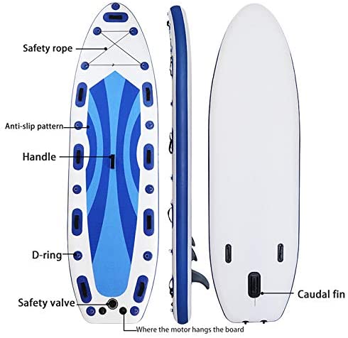 DANWJDP Stand Up Paddle Board 350×100×20cm Round Board Include Hand Pump, Paddle, Backpack, Coil Leash,Carry Bag, Repair Kit and Waterproof Case Whale