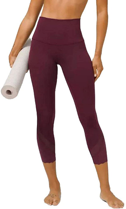 Lululemon Wunder Under HR Crop 23" Scallop - CSSI (Cassis)