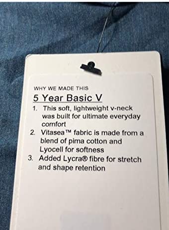 Lululemon 5 Year Basic V- HTIR (Heather Iron Blue)