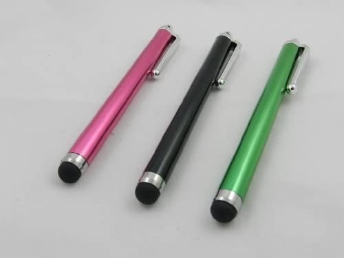 Fenix - 3 pcs Green Pink Black Stylus/styli Touch Screen Cellphone Tablet Pen for iPhone 4 4s 3 3Gs iPod Touch iPad 2, Ipad Pro,Samsung Galaxy s3, s4, Note 2, s4 Active, Nook, Tab