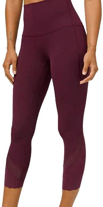 Lululemon Wunder Under HR Crop 23" Scallop - CSSI (Cassis)