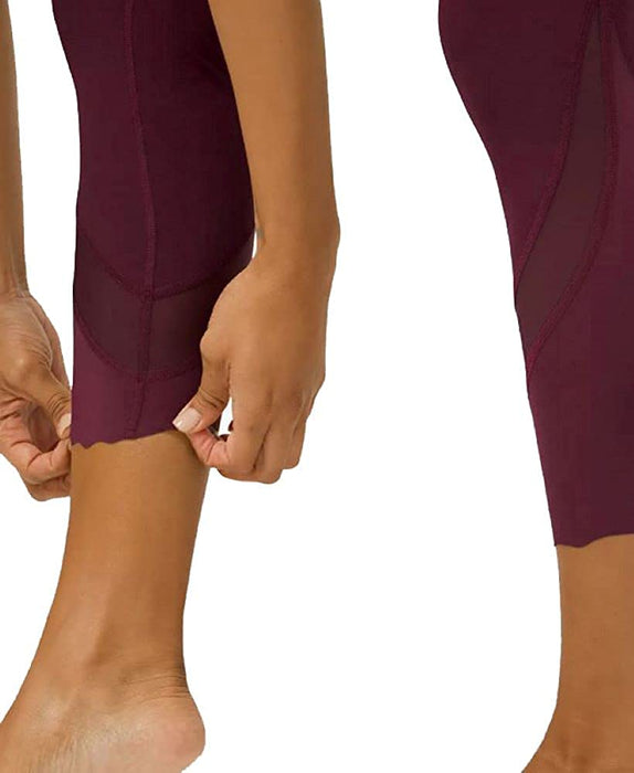 Lululemon Wunder Under HR Crop 23" Scallop - CSSI (Cassis)