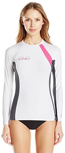Body Glove Women's Performance Long Arm Rashguard, White/Ash, Medium