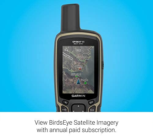 Garmin GPSMAP 65s, Button-Operated Handheld with Altimeter and Compass, Expanded Satellite Support and Multi-Band Technology
