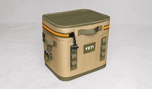 YETI Hopper Flip 12 Can Portable Cooler, Field Tan / Blaze Orange