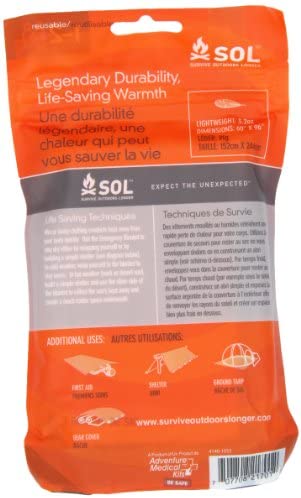 Adventure Medical Kits Sol Survival Blanket, Two Person, 3.2-Ounce (pack Of 2)