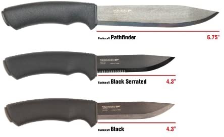 Morakniv Bushcraft Pathfinder Knife with 6.75-Inch Carbon Steel Blade and Heavy Duty MOLLE-Compatible Sheath