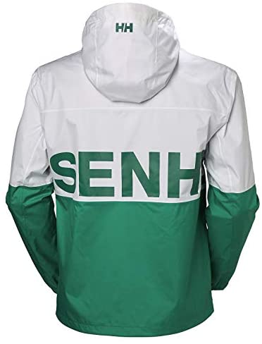 Helly-Hansen Men's Amaze Waterproof Outdoor Rain Jacket with Hood, White, Medium