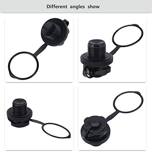 Inflatable Boat Valve, 2 Pcs Quality ABS Plastic Inflatable Boat Spiral Air Plugs One-Way Inflation Replacement Screw for Inflatable Boat